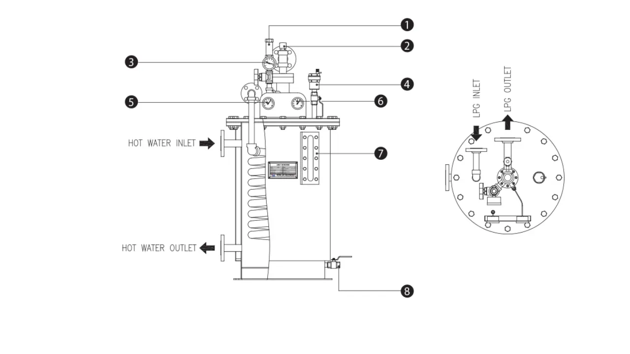 Hot Water Type Vaporizer